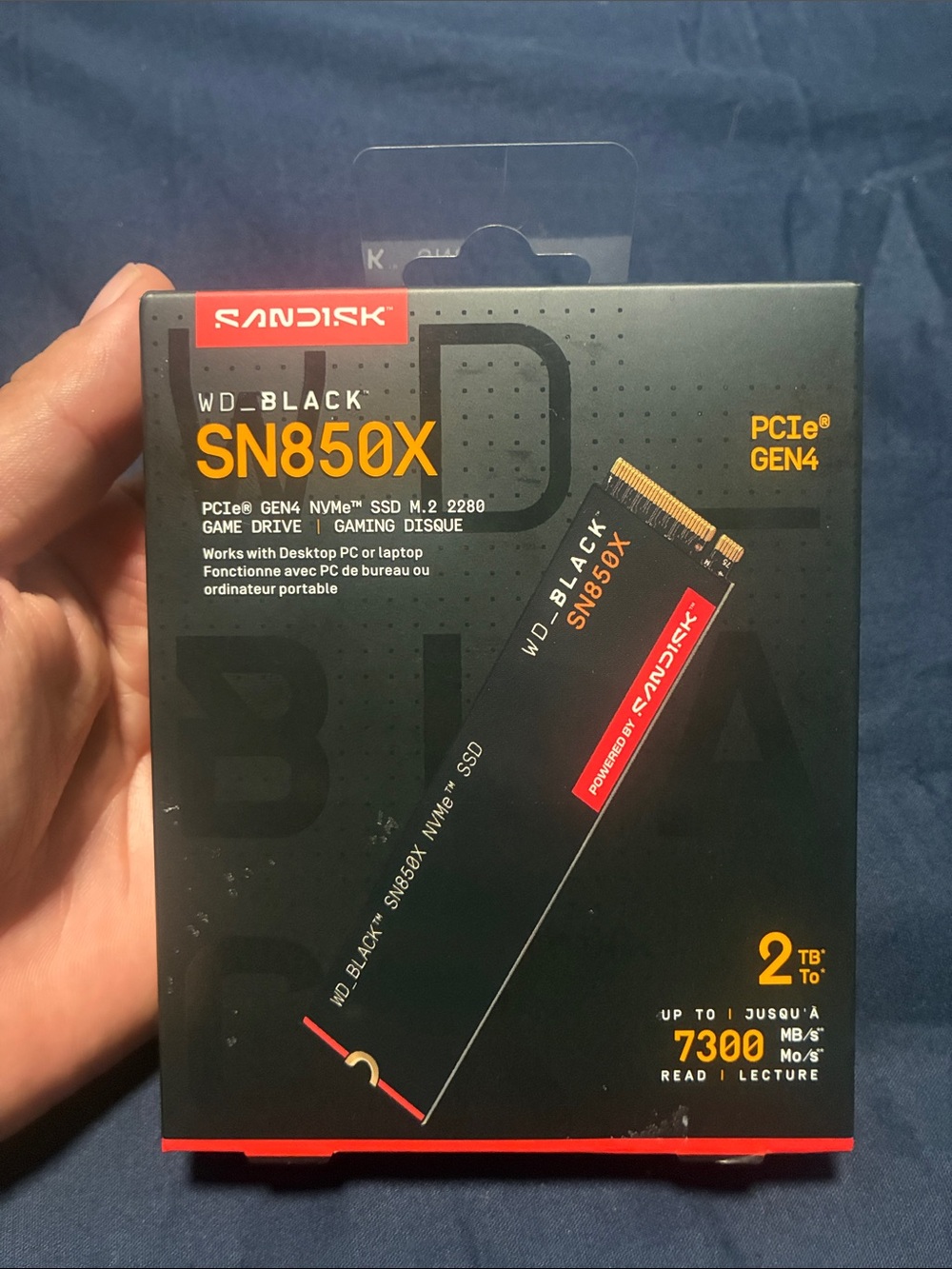 Andis SN850X 2TB NVMe SSD Boxed - Black with Red Accents